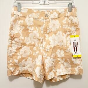 Jachs Girlfriend Stretch Satin Chino Shorts Small NWT
